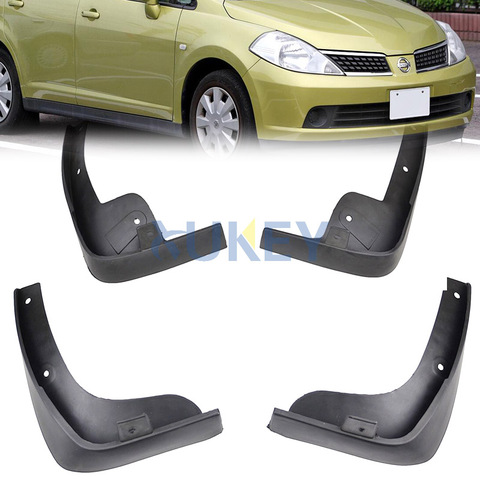 Guardabarros de coche para Nissan Tiida viceversa C11 2007-2011 escotilla 2012 Hatchback Latio Splash guardias barro guardabarros 2008 de 2009 ► Foto 1/1