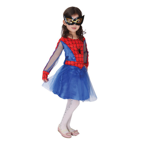 Los niños araña disfraces Cosplay para chicas traje de Halloween para los niños fantasía de Navidad fiesta ► Foto 1/6