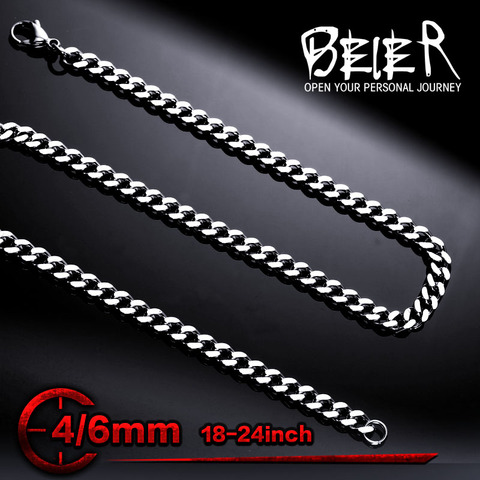 Stainless Man's High Quality Fashion Wave For Man Titanium Steel Necklace Chain BN1029 ► Foto 1/5