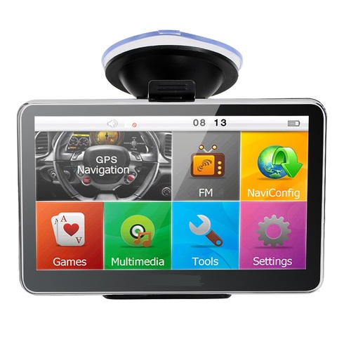 KMDRIVE 5 pulgadas Auto coche GPS navegación Sat Nav 4 GB últimos mapas WinCE AV-IN FM Bluetooth 6,0 soporte Multi-idiomas ► Foto 1/5