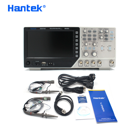 Hantek DSO4102C, multímetro Digital, Osciloscopio, USB, 100MHz, ancho de banda, 2 canales portátil, analizador lógico Portatil Osciloscopio ► Foto 1/6