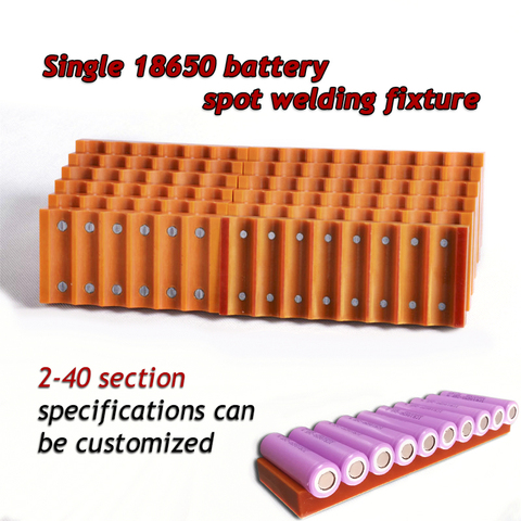 SUNKKO 18650 batería de fijación de una sola fila fuerte imán soldador por puntos de soldadura fijo accesorio para baterías de litio níquel tiras de soldadura ► Foto 1/6
