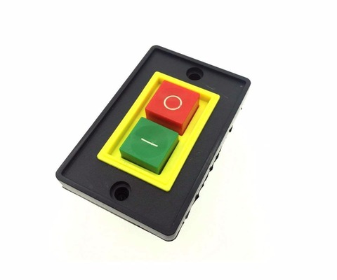 Interruptor de botón de encendido e/apagado de 2 posiciones, rojo, verde, CA 380V 2KW, 7,3x4,8x4 ► Foto 1/4