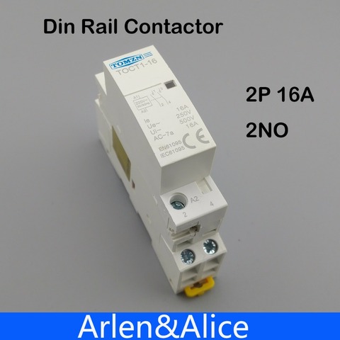 1 Uds TOCT1 2P 16A 220V/230V 50/60HZ, carril Din hogar ac contactor Modular 2NO o 1NO 1NC ► Foto 1/6