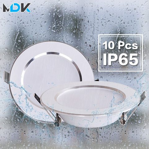 10 piezas de lote de luces LED impermeables 5 W 7 W 9 W 12 W 15 W 18 W LED Downlight exterior LED lámpara de techo para bombilla de baño ► Foto 1/6