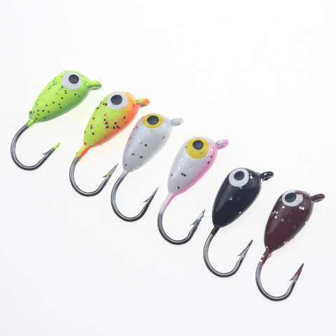 Rompin 6 unids/lote-señuelo para anzuelo de pesca, calidad, Mini cebo de Metal, 1,8 cm, 2,3g, gancho de cabeza de plomo, aparejos de pesca ► Foto 1/1