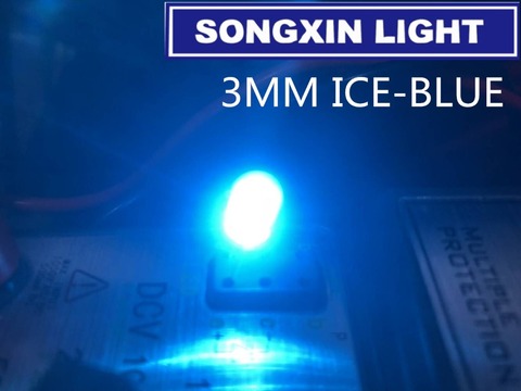 50 Uds F3 3MM redondo luz azul hielo azul cielo interminable LED diodos emisores de luz, agua clara DIP Teclado mecánico reposición lámpara ► Foto 1/5