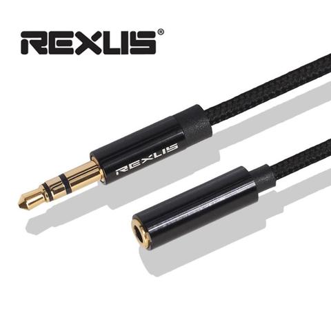 REXUS 3,5 Cable de extensión de Audio Jack de 3,5mm macho a hembra de auriculares estéreo de Audio AUX extensor de Cable para PC del coche del teléfono MP3 ► Foto 1/6