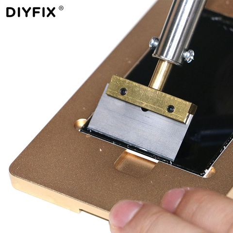 DIYFIX UV pegamento herramienta de limpieza 60W T soldadura punta de hierro con cuchilla elimina residuos LOCA adhesivo para la pantalla del teléfono móvil + destornillador T5 ► Foto 1/6