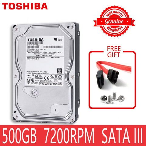 TOSHIBA-disco duro interno para ordenador de escritorio, 500 GB, HDD HD, 500 GB, 500G, SATA III, 3,5 
