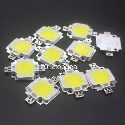 10 unids/lote 10W 30mil Chip LED Bombilla 10w led 900lm blanco cálido lámpara de luz blanca de alta potencia Chip para reflector ► Foto 1/6