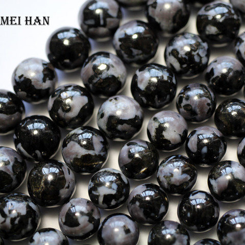 Meihan-Cuentas naturales sueltas redondas para fabricación de joyas, joyería, diseño de piedra de moda, collar de pulsera, bricolaje, 8mm, 10mm ► Foto 1/1