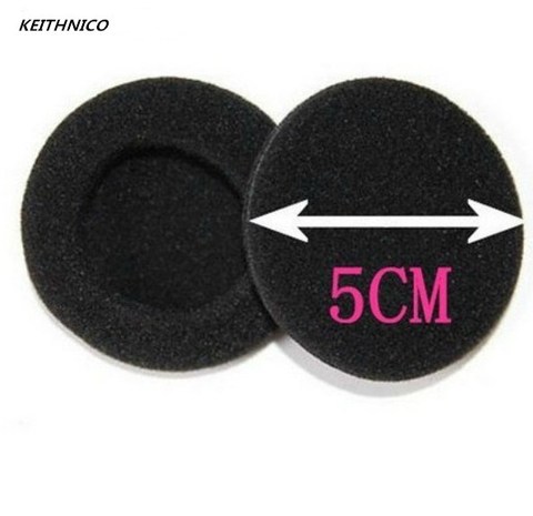 Almohadillas de espuma para las orejas, cubiertas de esponja de repuesto para auriculares MP3 y MP4, tamaño de 5-6CM, 2 