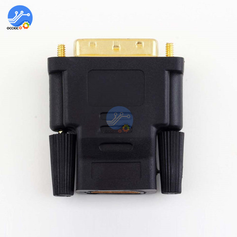 Convertidor de adaptador DVI macho a HDMI hembra, 24 pines + 1 Pin dorado, 1080P, conector Convertidor para PC HDTV ► Foto 1/5