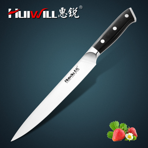Huiwill-cuchillo de AUS-8 japonés de 8 pulgadas, rebanador de acero inoxidable, cuchillo de cocina para tallar carne ► Foto 1/5