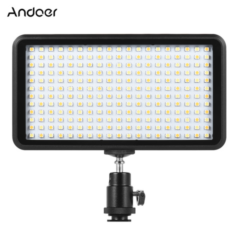 Andoer-Panel de luz LED ultradelgado para estudio de fotografía y vídeo, 3200K/6000K, cuentas para videocámara Canon, Nikon, DSLR, DV, 228 Uds. ► Foto 1/6