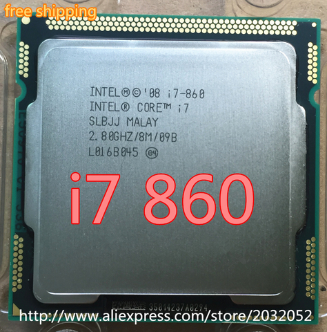 Procesador i7 860 i7-860 I7-860 I7 860SLBJJ Quad Core CPU 2,80 GHz 8MB Sockel 1156 95W ► Foto 1/1