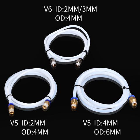 Tubo de PTFE de teflón de V5 V6 neumático conectores PC4-01 3D piezas de la impresora J-la salida Hotend Bowden extrusora RepRap/1,75/3mm filamento ► Foto 1/6