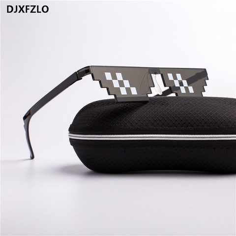 DJXFZLO 2022 gafas 8 Bit MLG Pixelated gafas de sol para hombres y mujeres marca Thug Life gafas de sol de fiesta mosaico Vintage gafas UV400 ► Foto 1/5