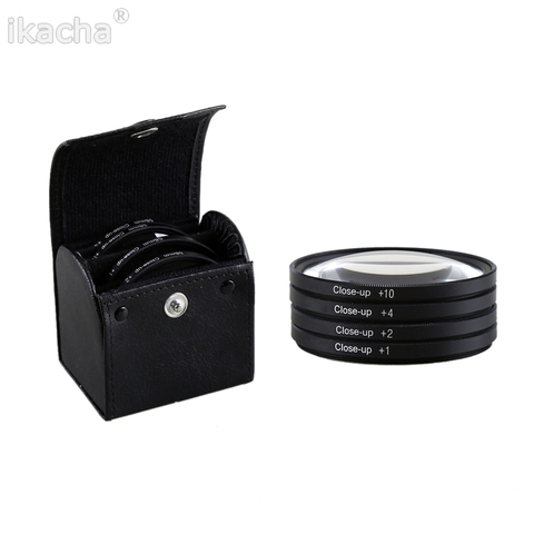 Macro lentes de aproximación filtro + 1 + 1 + 2 + 4 + 10 Kit de 49mm 52mm 55mm 58mm 62mm 67mm 72mm 77mm 82mm para Canon Nikon Sony DSLR Cámara ► Foto 1/6
