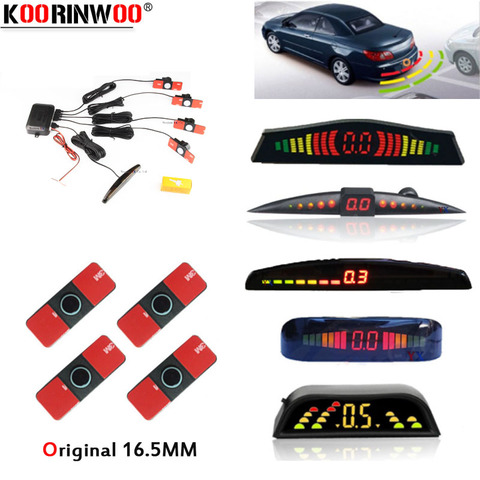 Koorinwoo-pantalla LED Original para coche, Sensor de aparcamiento para coches, juego Multicolor, 4 sondas, Radar de marcha atrás de coche, indicador de alerta de persiana Parktronic ► Foto 1/6