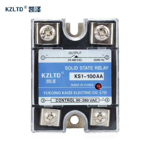 KZLTD-relé de estado sólido de 100A SSR-100AA, relé de 100A AC para Control de temperatura, relés de alta calidad, AC-AC ► Foto 1/6