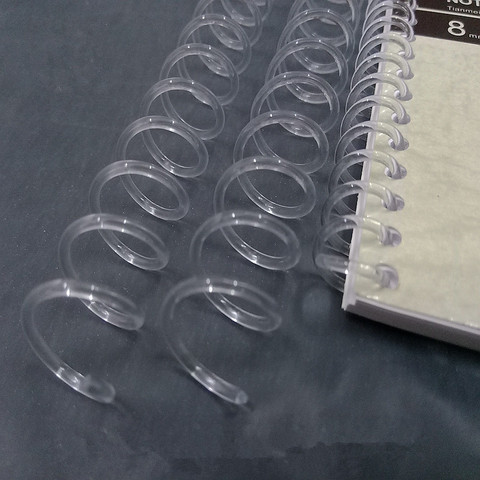 A4 48 agujero transparente Loose-leaf anillo de plástico resorte de bobina simple espiral de anillo de puño para suministros escolares de cuaderno ► Foto 1/5