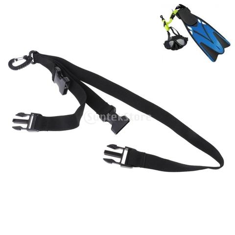 Scuba Diving Dive Diver Fin y máscara Keeper Webbing Holder Correa cordón doble bucle con hebilla de liberación rápida, Clip giratorio ► Foto 1/6