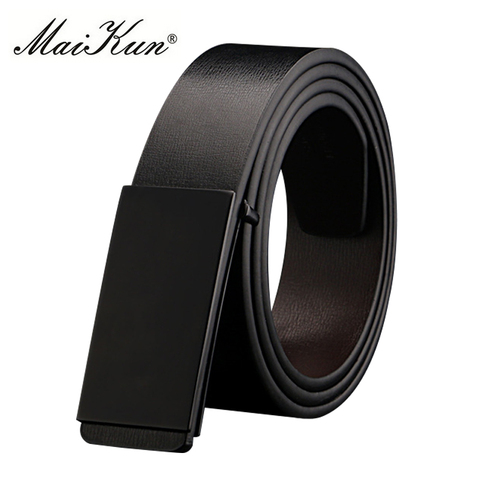 Maikun cinturones para hombre, buena calidad, hebilla suave, cinturón de cuero sintético para hombre, cinturón de moda para Jeans ► Foto 1/6