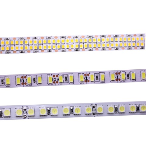 DC12V 24V 5M 300/600/1200/2400LEDs/m 2835, 5630, 5050, 60/120/240/480LEDs/m de tira LED RGB blanco RGB tiras de luz LED Flexible cinta ► Foto 1/4