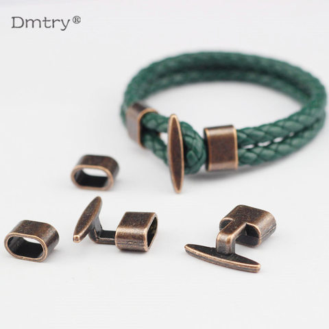 Accesorios de joyería DIY Dmtry para hacer pulseras y brazaletes pulseras hallazgos Cierre de gancho para piezas de dijes de cuero plano C0002 ► Foto 1/5