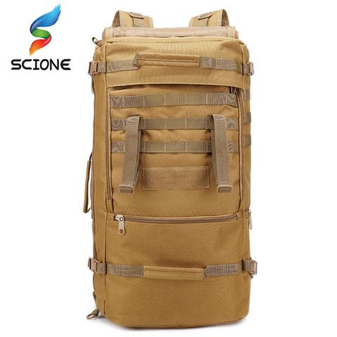 Bolsa táctica militar de 60L, mochila Molle para portátil, para caza, Camping, mochila militar impermeable de nailon Oxford, bolsa deportiva para exteriores ► Foto 1/6