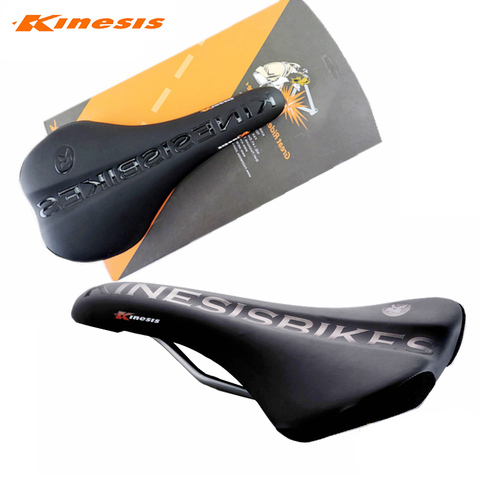 Kinesis-sillín de cuero sintético para bicicleta de montaña, asiento para bicicleta de carretera con CR-MO integrado, antigolpes, SD201 ► Foto 1/6