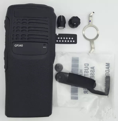 El negro frente funda carcasa shell para motorola GP340 walkie talkie para el reemplazo ► Foto 1/5