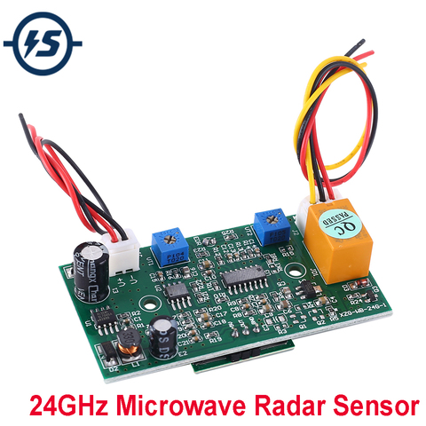 Módulo de Sensor de Radar de microondas, 24GHz, distancia de detección de tiempo de retardo ajustable de 24.125GHz ► Foto 1/6