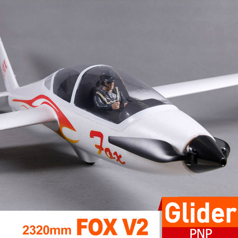 FMS 2300mm 2,3 M FOX V2 planeador con solapas 5CH 3 s PNP de gran tamaño fácil entrenador RC modelo de Control remoto avión ► Foto 1/6
