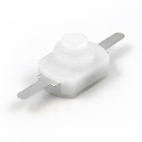 10 Uds 12*8MM DC 30V 1A blanco Off Mini interruptor de botón de empuje para linterna eléctrica 1208YD auto bloqueo ► Foto 1/2