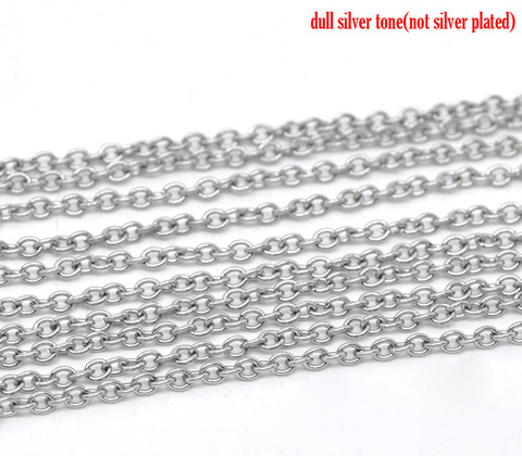 Lovely 5M eslabón de acero inoxidable-cadenas de Cable abiertas 3x2,5mm (B13298) ► Foto 1/2