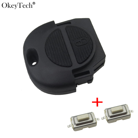 OkeyTech 1PC carcasa para mando a distancia para Nissan Micra Almera Primera X-Trail 2 botones llave del coche caso cubierta con 2 uds Micro Swicthes ► Foto 1/6