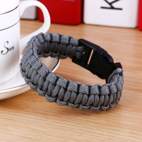 Nueva pulsera Paracord de supervivencia Original para hombres al aire libre Camping senderismo hebilla pulsera mujer cuerda pulsera joyería masculina ► Foto 1/6