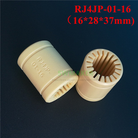 RJ4JP-01-16 de rodamiento lineal de Polímero Sólido para impresora 3D LM16UU, color amarillo, rodamiento de plástico sólido, identificación de 16mm, 1 Uds. ► Foto 1/3