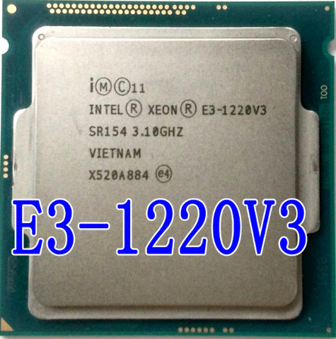 Intel Xeon E3-1220 V3 E3 1220 V3 3,1 GHz 8 MB 4 Core SR154 LGA1150 procesador de CPU E3 1220 V3 ► Foto 1/1