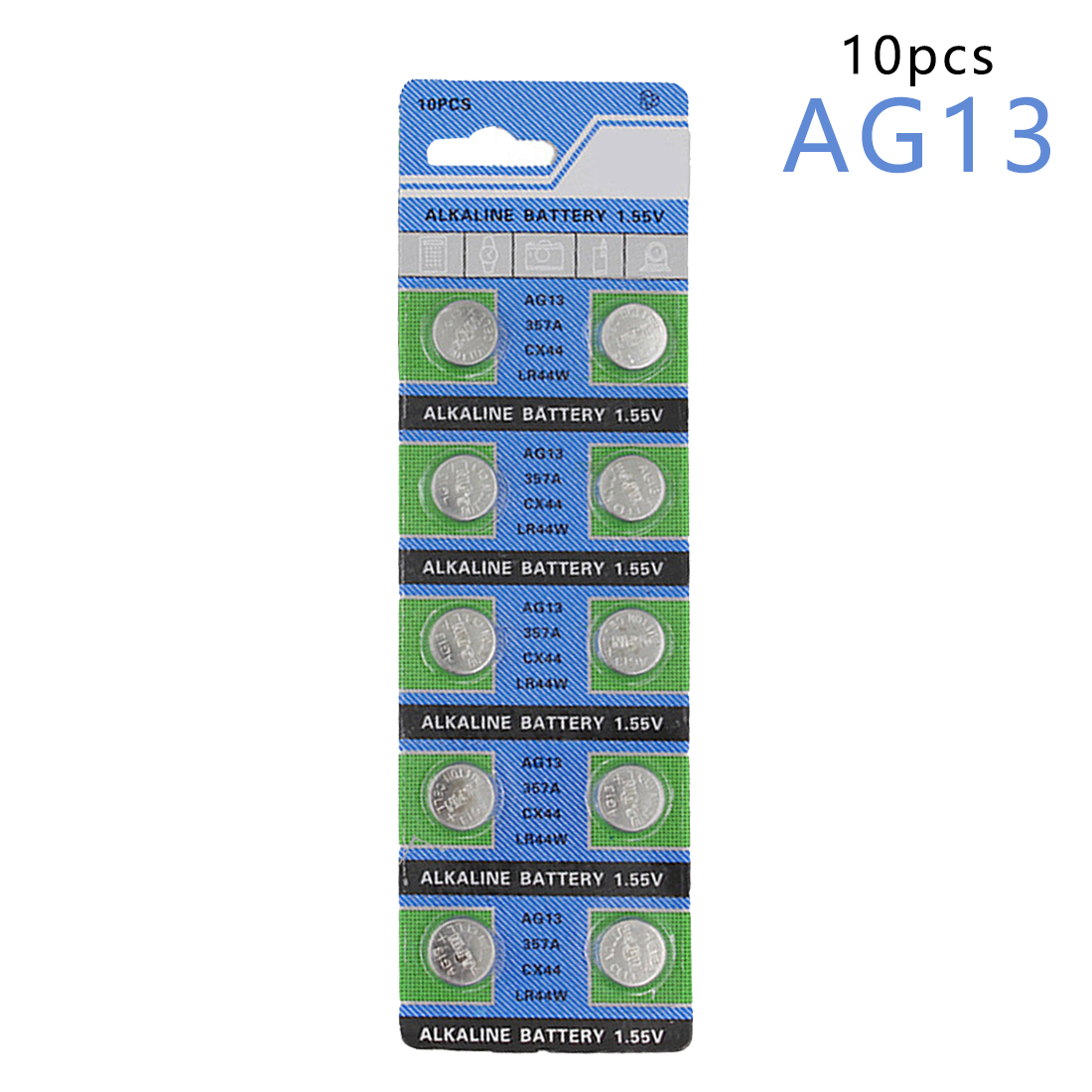 Batería De Botón Alcalina Ag13 Para Reloj Electrónico, Pila De Botón De 357  V Para Control Remoto, Lr44 1,5 357a S76e G13, 10 Uds./1 Paquete - Pilas De  Botón - AliExpress