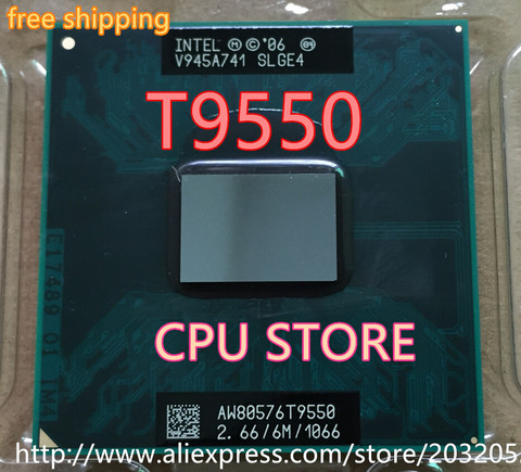 Lntel-CPU portátil Core 2 Duo T9550, caché de 6M, 2,66 GHz, 1066, enchufe de doble núcleo, 479GM45, PM45, puede funcionar ► Foto 1/1