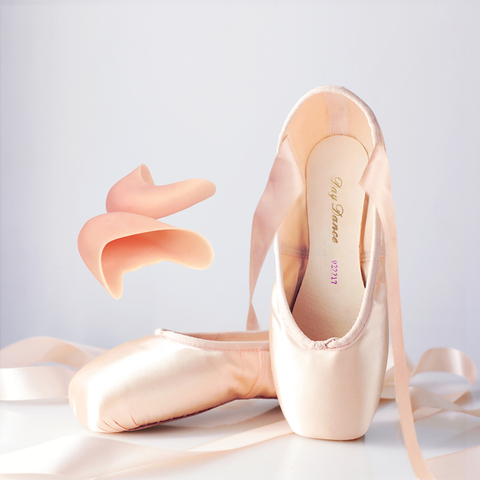 Profesional Ballet Pointe zapatos de satén Rosa zapatos de bailarina con silicona almohadilla del dedo del pie ► Foto 1/6