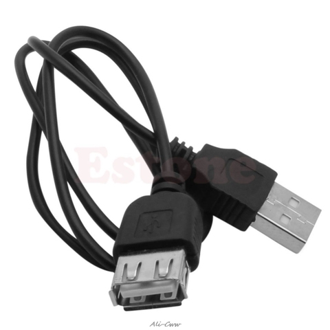 Cable de extensión USB 2,0, extensión de macho a hembra, color negro ► Foto 1/2