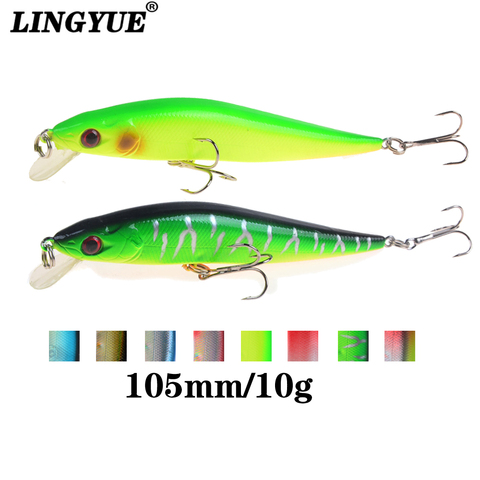 LINGYUE-señuelo de Pesca de pececillo duro, 10cm, 10g, flotante, Crankbait, Wobblers, Isca, Artificial, para trucha, bajo, cebos para carpa ► Foto 1/6