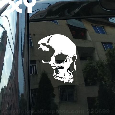 Cool Skull Jdm-adhesivo para camión, adhesivos para ventana de coche, calcomanía de vinilo para camión, adhesivos divertidos de vinilo reflectantes de 7 