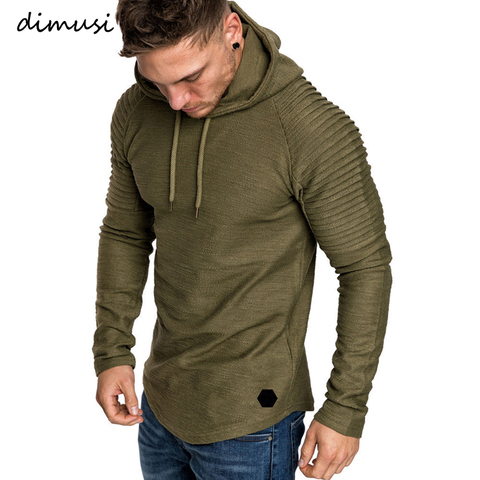 DIMUSI marca moda hombres sudaderas con capucha hombres Color