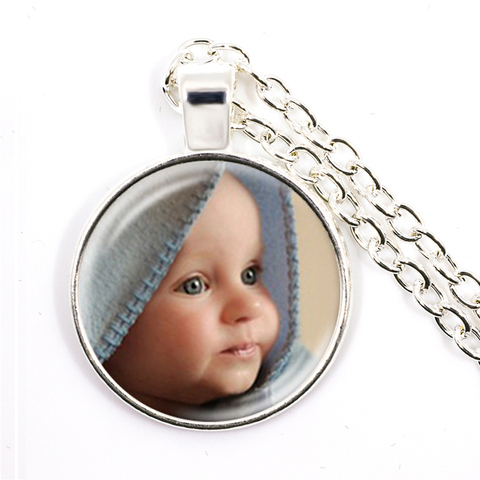 Personalizado personalizado collar foto mamá papá bebé niños abuelo padres personalizado diseñado foto regalo para regalo de aniversario de familia ► Foto 1/5